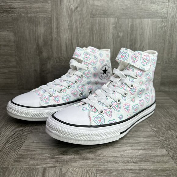 Converse CTAS White Multicolored Kids size 3 Shoes - Picture 3 of 8